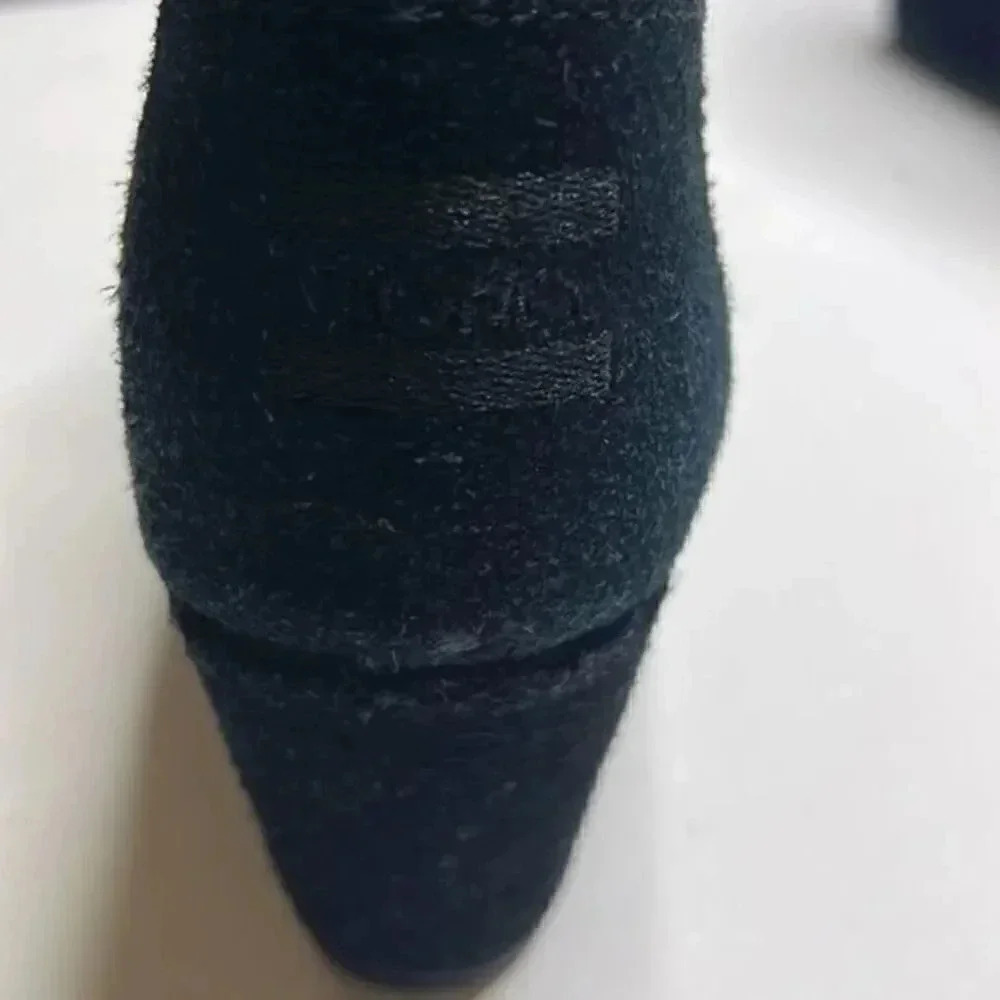 Tom black suede leather wedges size 9 - Picture 6 of 6
